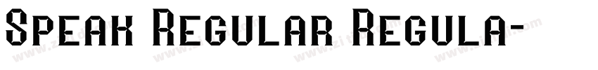 Speak Regular Regula字体转换